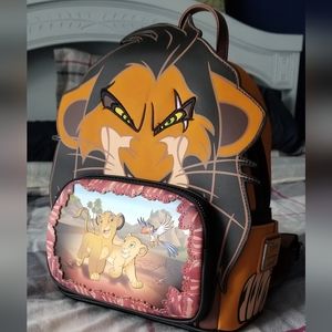 Loungefly Disney Scar Lion King cosplay villain bag backpack NWT.